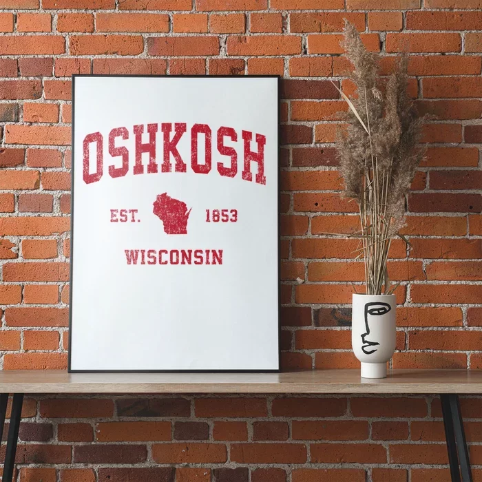 Oshkosh Wisconsin Wi Vintage Sports Poster