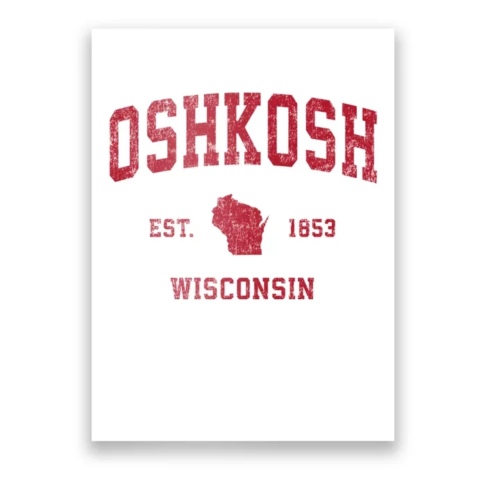 Oshkosh Wisconsin Wi Vintage Sports Poster