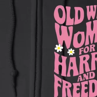 Old White Women For Harris And Freedom Full Zip Hoodie