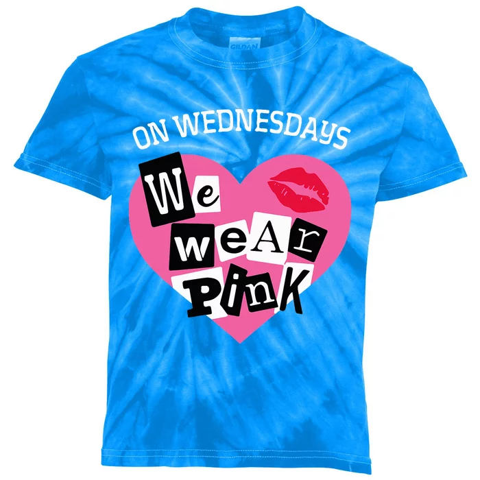 On Wednesday We Wear Pink Funny Valentine Kids Tie-Dye T-Shirt