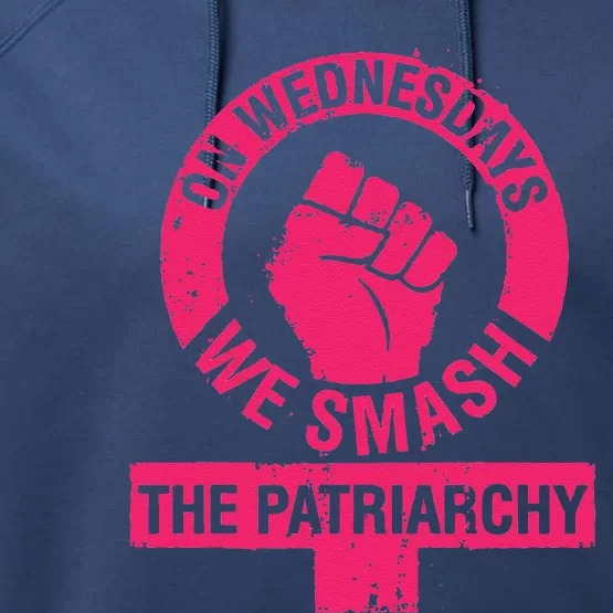 On Wednesdays We Smash The Patriarchy Women Rights Day 8 Performance Fleece Hoodie