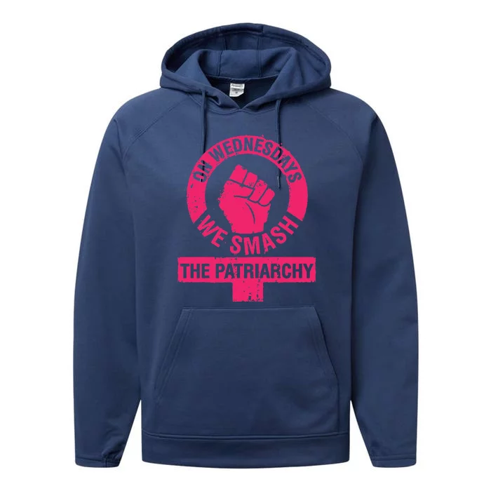 On Wednesdays We Smash The Patriarchy Women Rights Day 8 Performance Fleece Hoodie