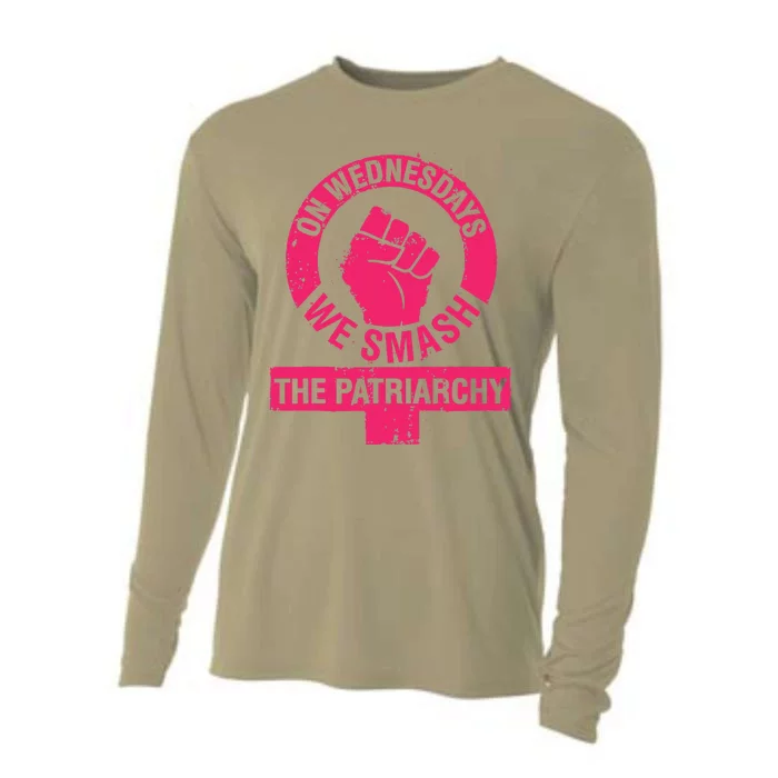 On Wednesdays We Smash The Patriarchy Women Rights Day 8 Cooling Performance Long Sleeve Crew