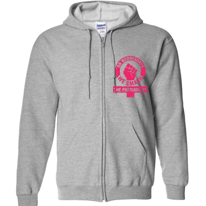 On Wednesdays We Smash The Patriarchy Women Rights Day 8 Full Zip Hoodie