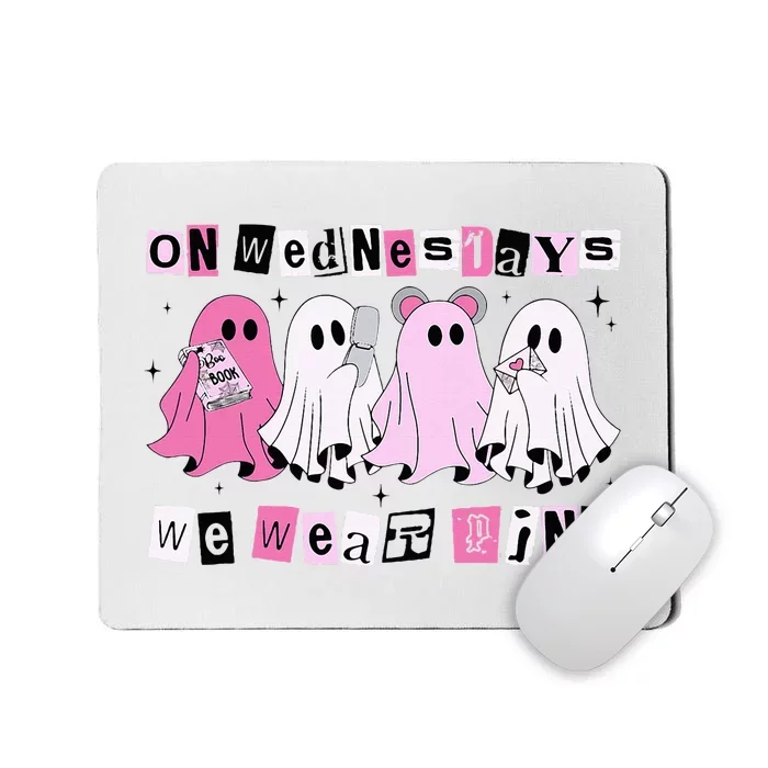 On Wednesday We Wear Cute Ghost Halloween Mousepad