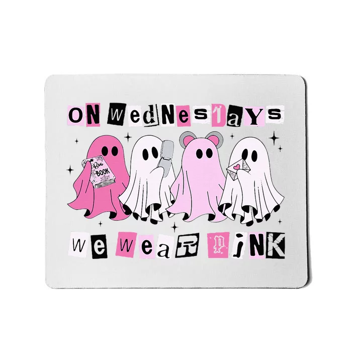 On Wednesday We Wear Cute Ghost Halloween Mousepad