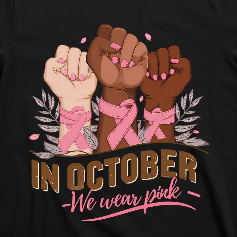 October We Wear P.Ink Halloween Breast Cancer Awareness T-Shirt