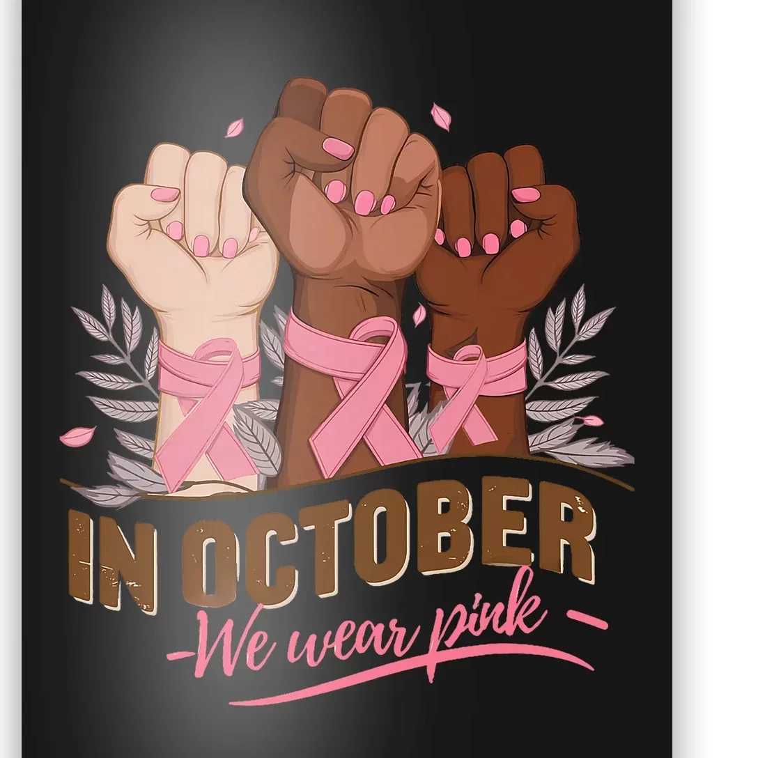 October We Wear P.Ink Halloween Breast Cancer Awareness Poster