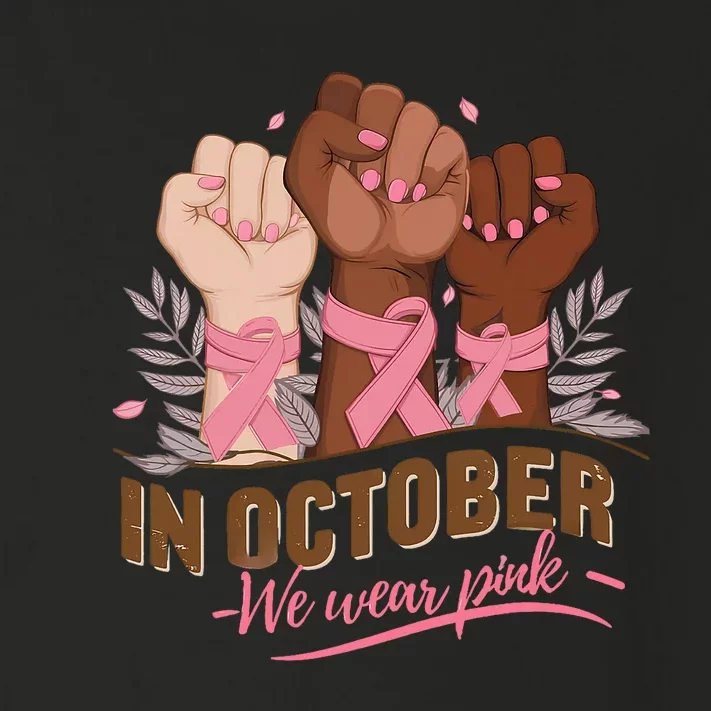 October We Wear P.Ink Halloween Breast Cancer Awareness Toddler Long Sleeve Shirt