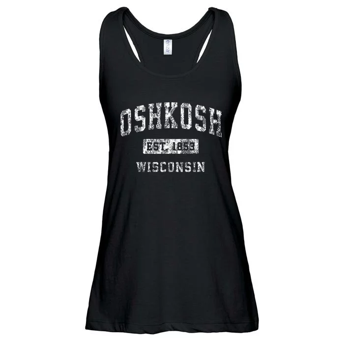 Oshkosh Wisconsin Wi Vintage Established Sports Ladies Essential Flowy Tank