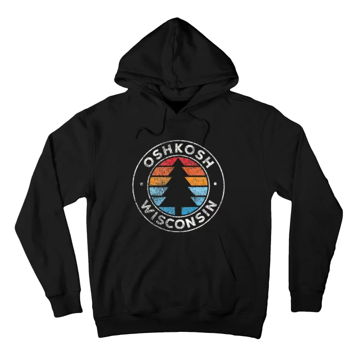 Oshkosh Wisconsin Wi Vintage Graphic Retro 70s Hoodie