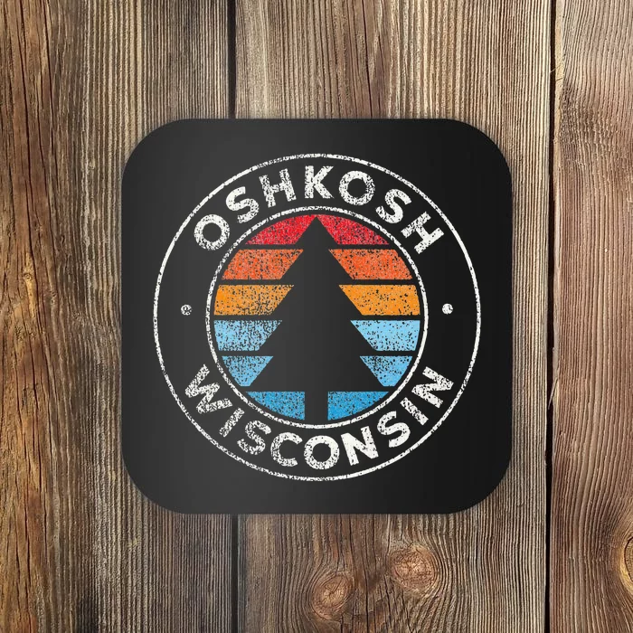 Oshkosh Wisconsin Wi Vintage Graphic Retro 70s Coaster