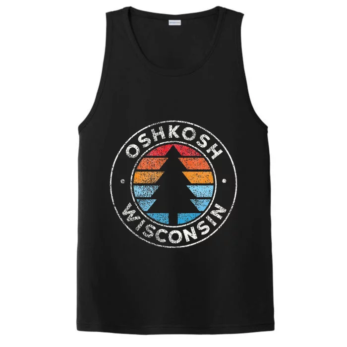 Oshkosh Wisconsin Wi Vintage Graphic Retro 70s Performance Tank