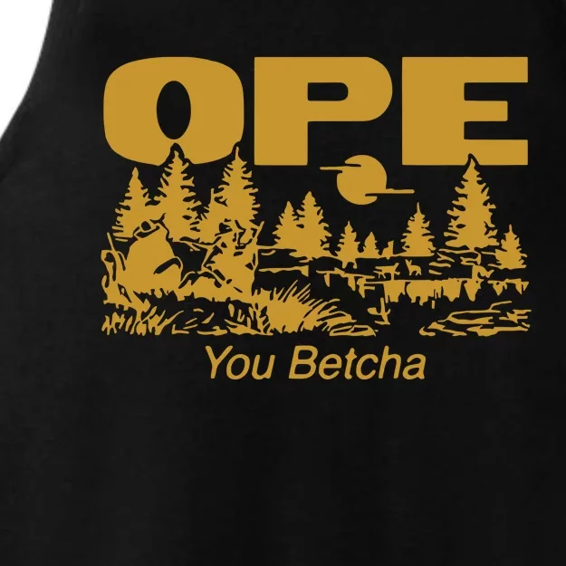 Ope You Betcha Ladies Tri-Blend Wicking Tank