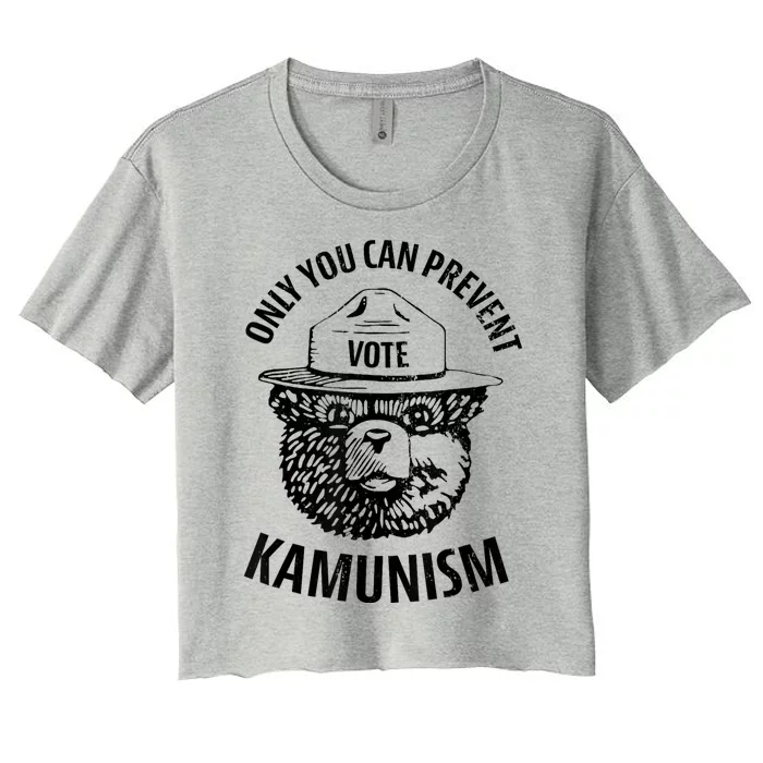 Only You Can Prevent Kamunism Communism Election Humor 2024 Women's Crop Top Tee