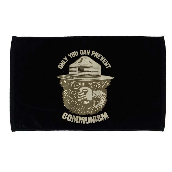 Only You Can Prevent Communism Camping Bear Microfiber Hand Towel