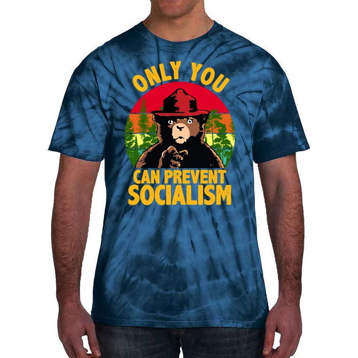 On You Can Prevent Socialism Bear Tie-Dye T-Shirt