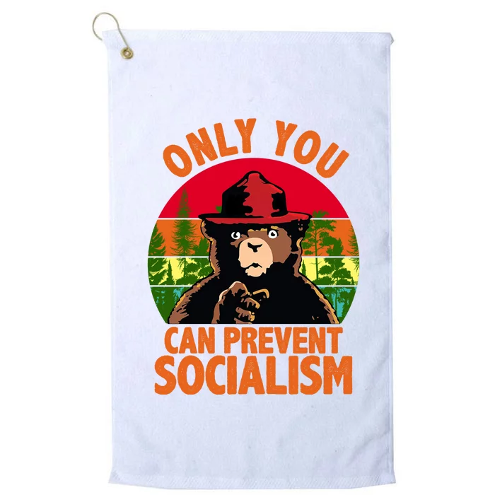 On You Can Prevent Socialism Bear Platinum Collection Golf Towel