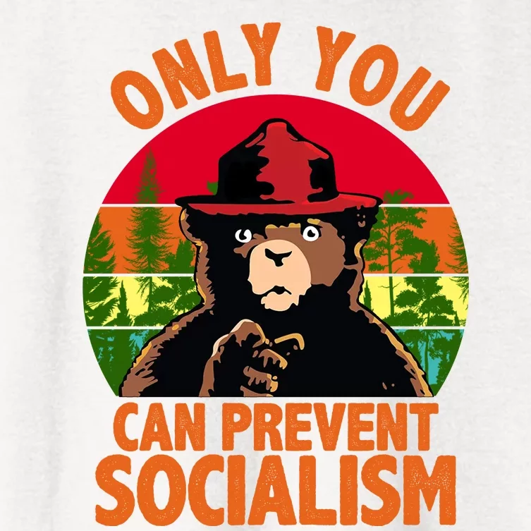 On You Can Prevent Socialism Bear Women's Crop Top Tee