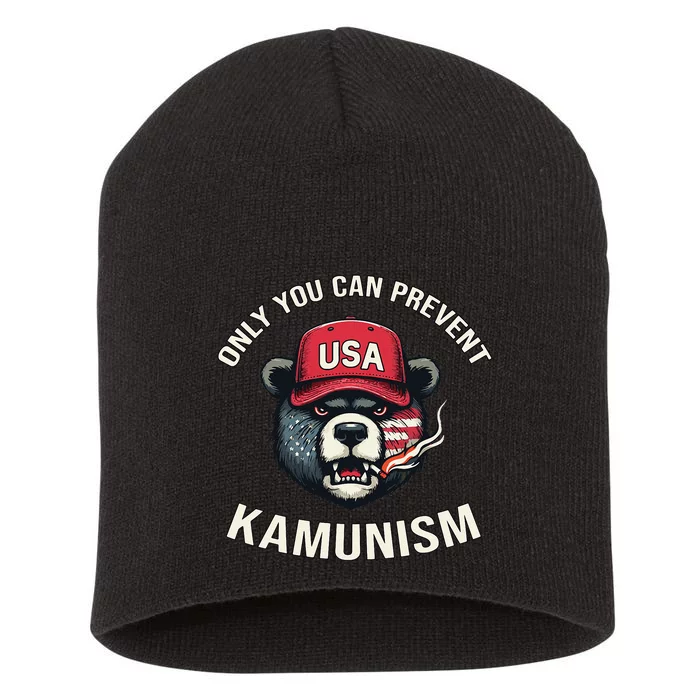 Only You Can Prevent Kamunism Communism Funny Election 2024 Short Acrylic Beanie