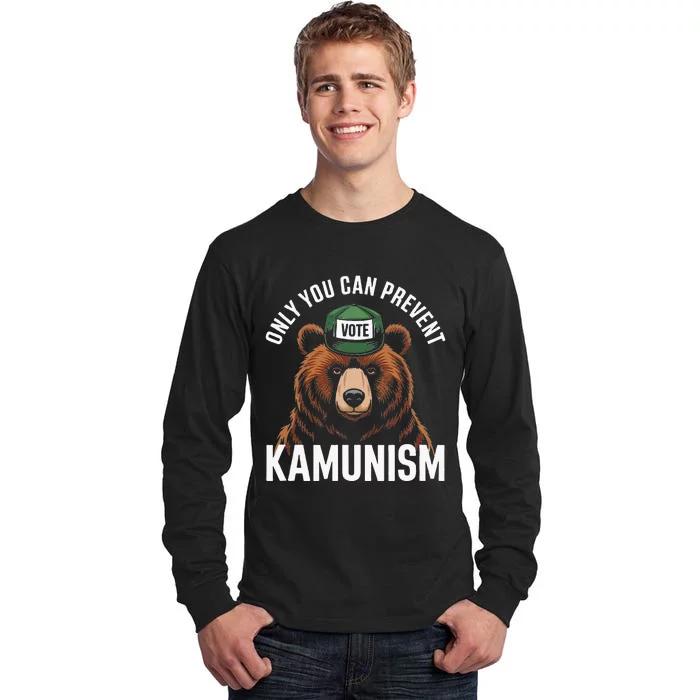 Only You Can Prevent Kamunism Funny Bear Humor Tall Long Sleeve T-Shirt