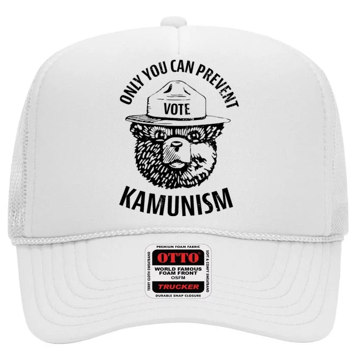 Only You Can Prevent Kamunism Vote High Crown Mesh Trucker Hat