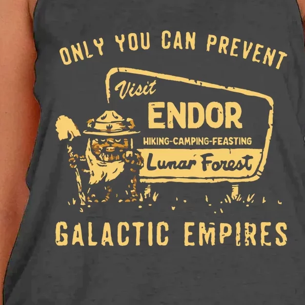 Only You Can Prevent Galactic Empires Women's Knotted Racerback Tank