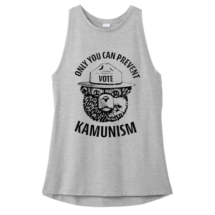 Only You Can Prevent Kamunism Communism Ladies Tri-Blend Wicking Tank