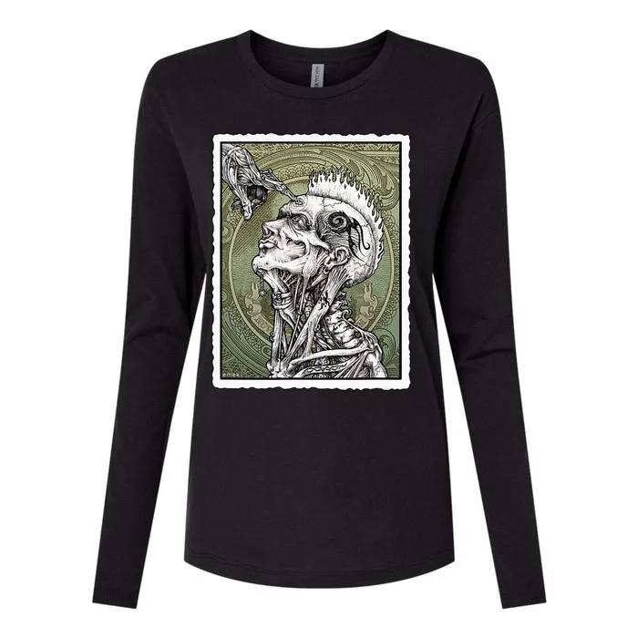 Opyn Yer Mynd By Emek Artman Womens Cotton Relaxed Long Sleeve T-Shirt