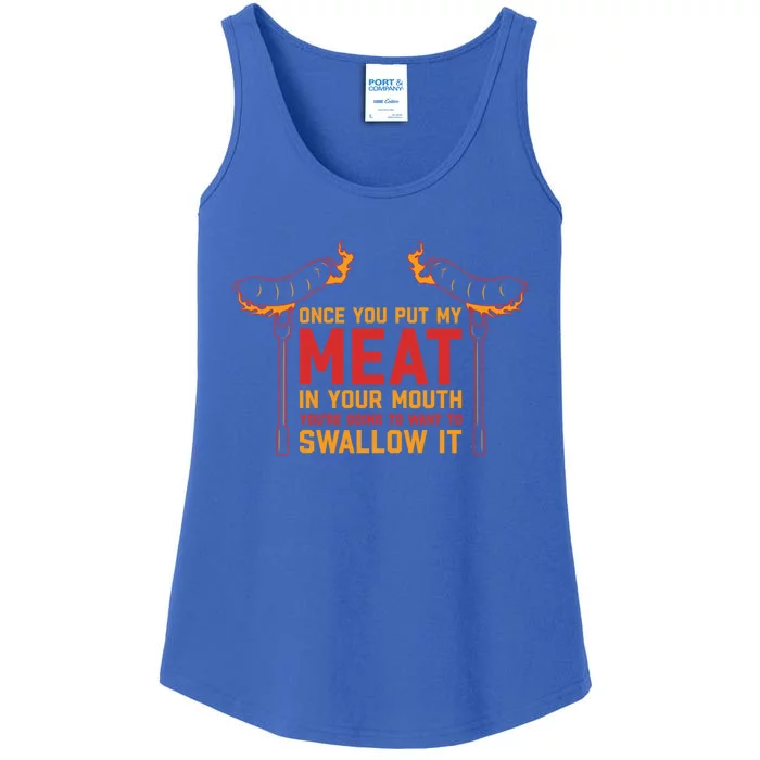 Once You Put My Meat In Your Mouth Gift Ladies Essential Tank