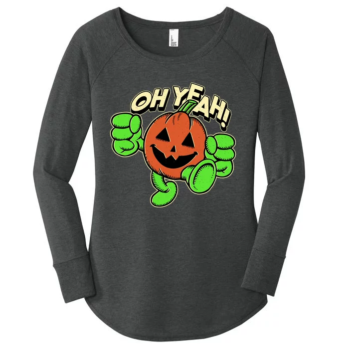 Oh Yeah! Pumpkin Man Women's Perfect Tri Tunic Long Sleeve Shirt