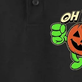 Oh Yeah! Pumpkin Man Dry Zone Grid Performance Polo