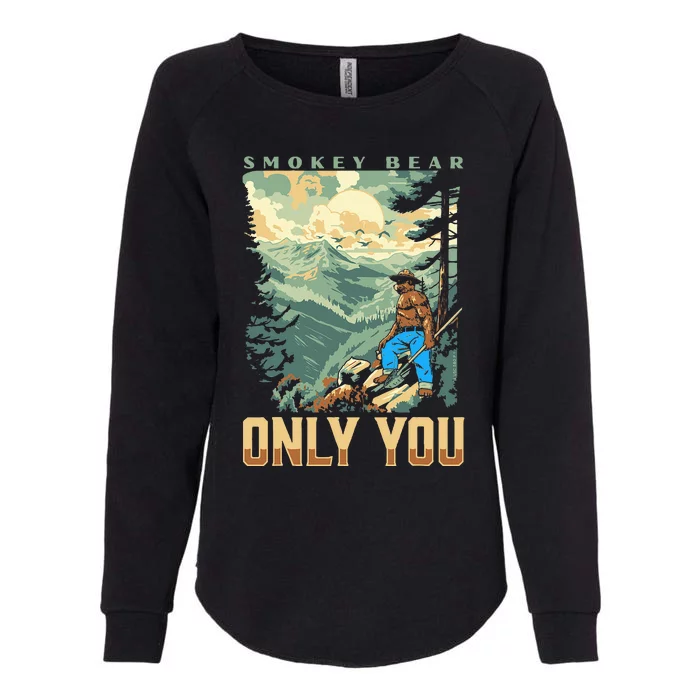 Only You Vintage Wpa Style Mountains Womens California Wash Sweatshirt