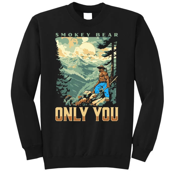 Only You Vintage Wpa Style Mountains Tall Sweatshirt