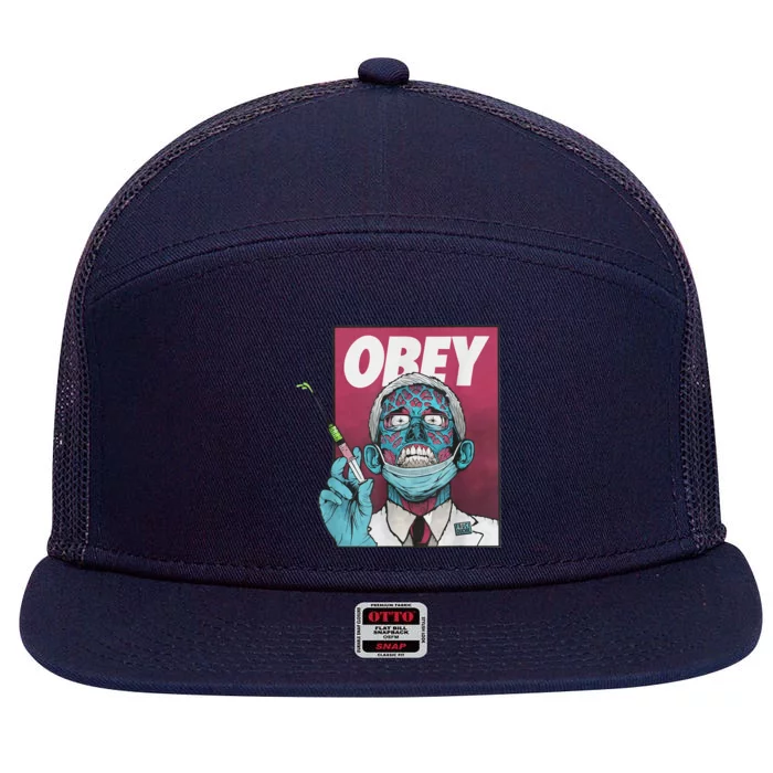 Obey Zombie Fauci Fauci Ouchie Political Tee Shirt 7 Panel Mesh Trucker Snapback Hat