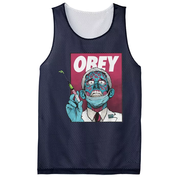 Obey Zombie Fauci Fauci Ouchie Political Tee Shirt Mesh Reversible Basketball Jersey Tank