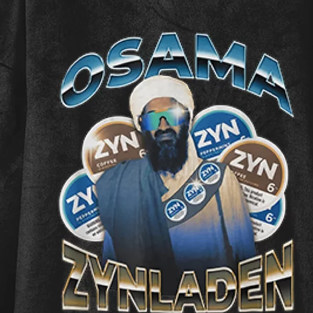 Osama Zynladen Funny Darty College Designs Hooded Wearable Blanket