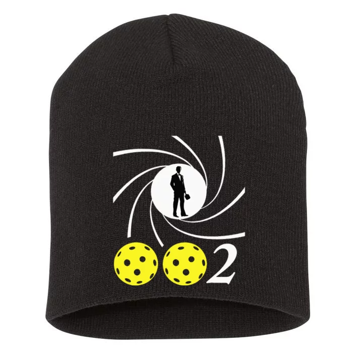 Pickleball 002 002 Spy Parody Funny Pickleball Short Acrylic Beanie