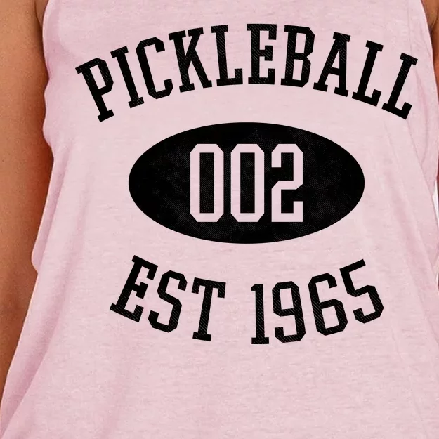 Pickleball 002 Est 1965 Women's Knotted Racerback Tank