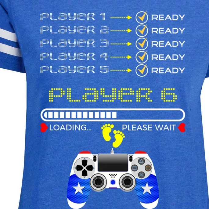 Players 1 2 3 4 5 Ready Player 6 Loading Funny Gaming Gift Enza Ladies Jersey Football T-Shirt