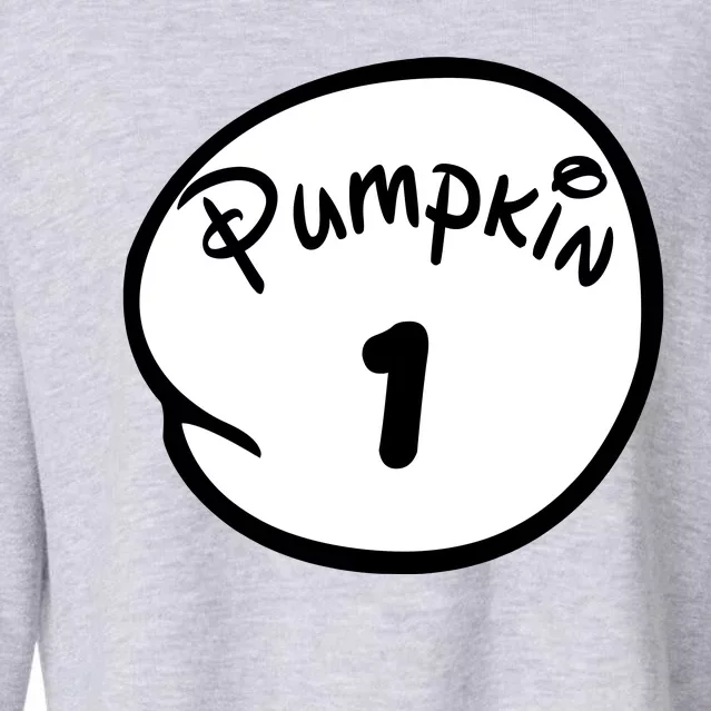 Pumpkin 1 2 3 4 5 Custom Personalize Halloween Cropped Pullover Crew