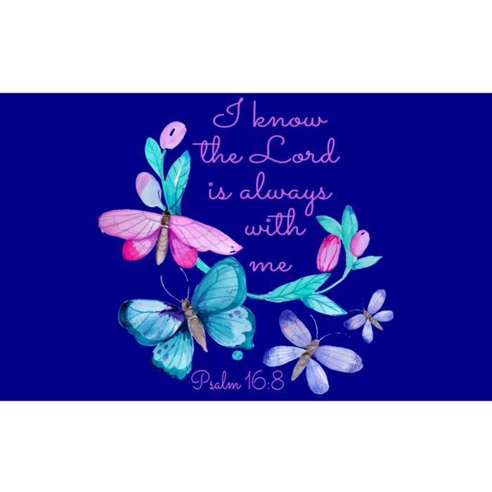 Psalm 16: 8 Christ Religious Butterfly Art Gift Bumper Sticker