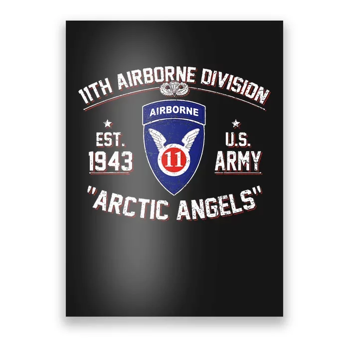 Proud 11th Airborne Division Arctic Angels Us Paratrooper Poster