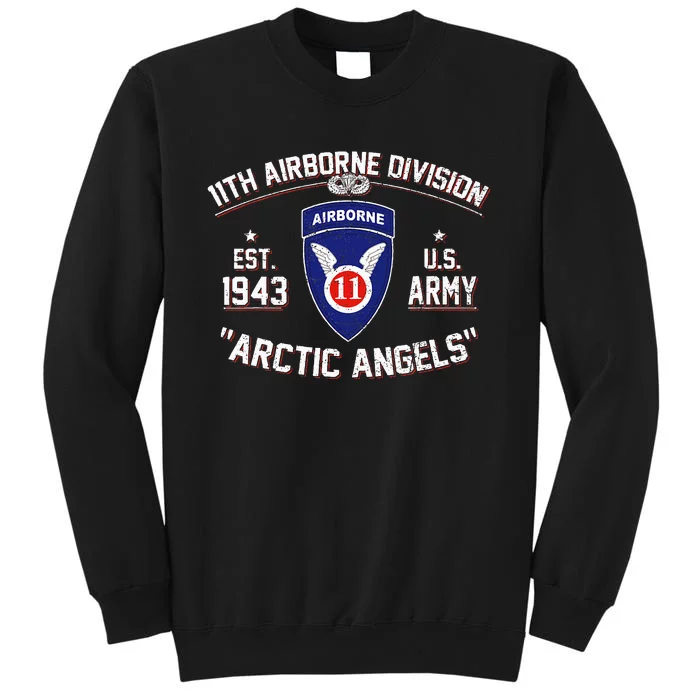 Proud 11th Airborne Division Arctic Angels Us Paratrooper Tall Sweatshirt