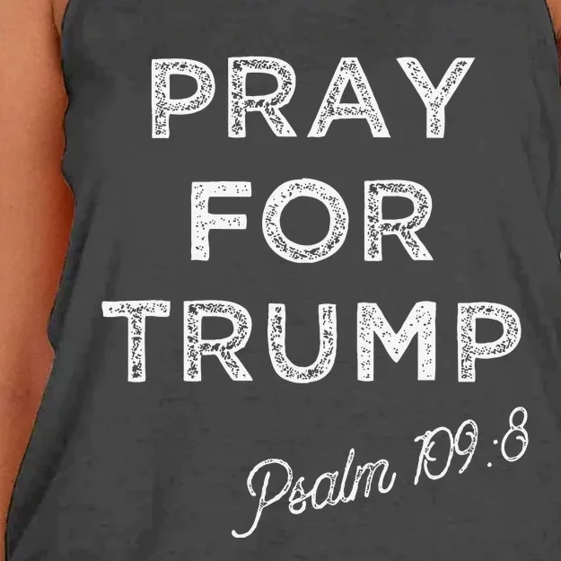 Psalm 1098 Christian Antitrump Pray For Trump Women's Knotted Racerback Tank