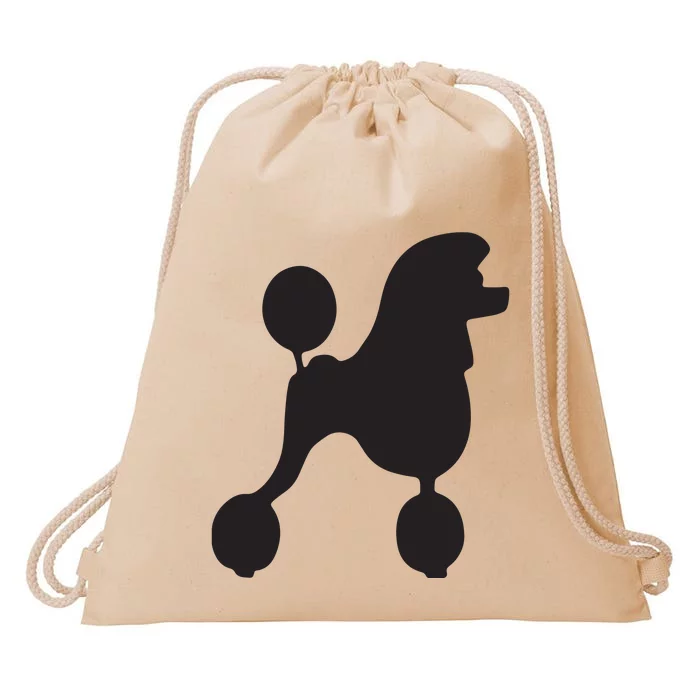 Poodle 1950s Costume Drawstring Bag