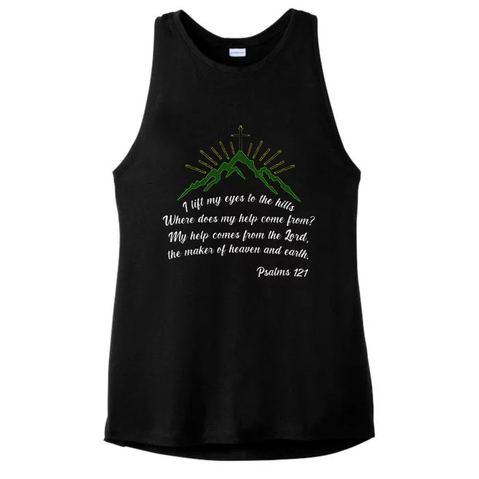 Psalms 121 My Help Comes From The Lord Ladies Tri-Blend Wicking Tank