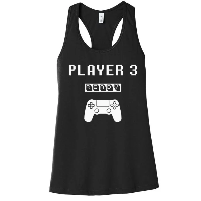 Player 1 Player 2 ready player 4 loading... pregnancy ps Women's Racerback Tank