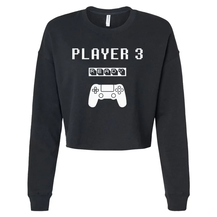 Player 1 Player 2 ready player 4 loading... pregnancy ps Cropped Pullover Crew