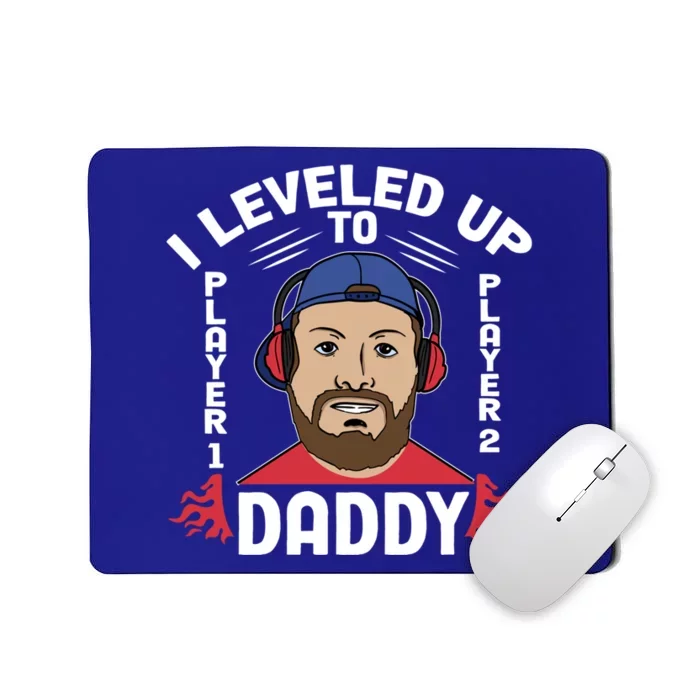 Player 1 Player 2 Joining I Leveled Up To Daddy Gaming Dad Funny Gift Mousepad